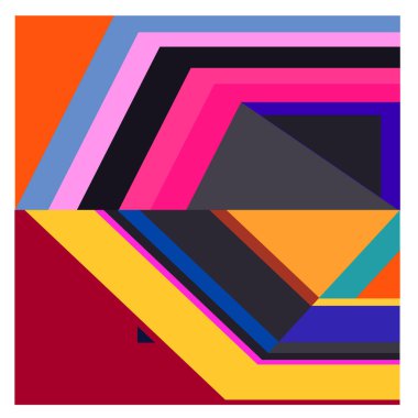 Kaynak için vektör renkli geometrik ve eğri arkaplan deseni