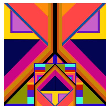 Kaynak için vektör renkli geometrik ve eğri arkaplan deseni