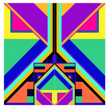 Kaynak için vektör renkli geometrik ve eğri arkaplan deseni