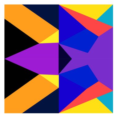 Kaynak için vektör renkli geometrik ve eğri arkaplan deseni