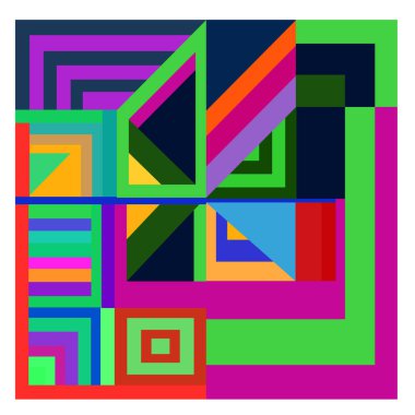 Kaynak için vektör renkli geometrik ve eğri arkaplan deseni