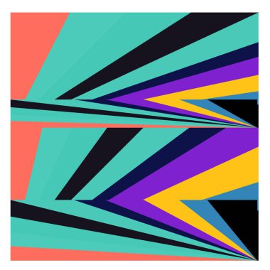 Kaynak için vektör renkli geometrik ve eğri arkaplan deseni