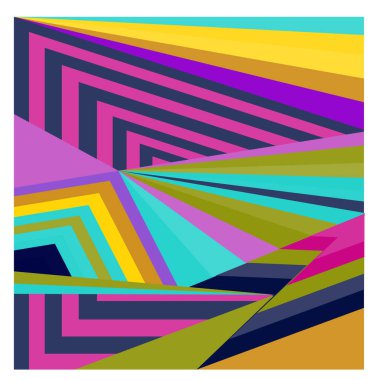 Kaynak için vektör renkli geometrik ve eğri arkaplan deseni