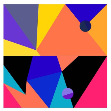 Kaynak için vektör renkli geometrik ve eğri arkaplan deseni