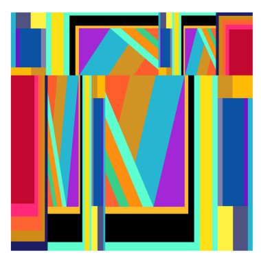 Kaynak için vektör renkli geometrik ve eğri arkaplan deseni