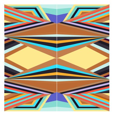 Kaynak için vektör renkli geometrik ve eğri arkaplan deseni