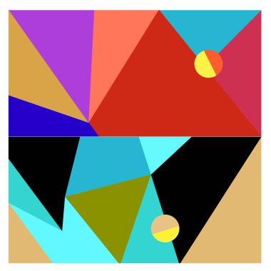 Kaynak için vektör renkli geometrik ve eğri arkaplan deseni