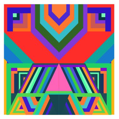 Kaynak için vektör renkli geometrik ve eğri arkaplan deseni