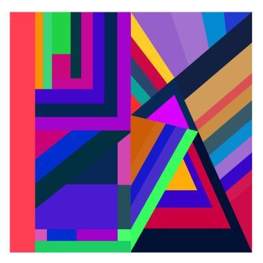 Kaynak için vektör renkli geometrik ve eğri arkaplan deseni