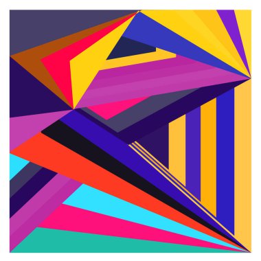 Kaynak için vektör renkli geometrik ve eğri arkaplan deseni