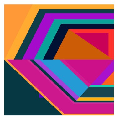 Kaynak için vektör renkli geometrik ve eğri arkaplan deseni