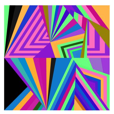 Kaynak için vektör renkli geometrik ve eğri arkaplan deseni