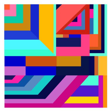 Kaynak için vektör renkli geometrik ve eğri arkaplan deseni