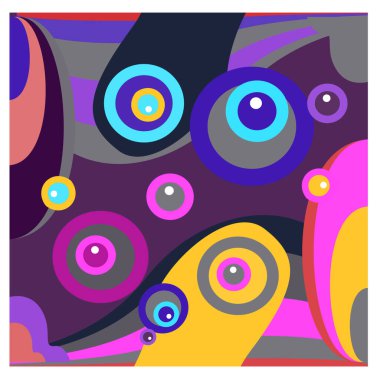 Kaynak için vektör renkli geometrik ve eğri arkaplan deseni