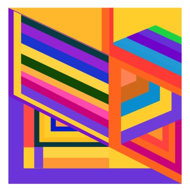 Kaynak için vektör renkli geometrik ve eğri arkaplan deseni