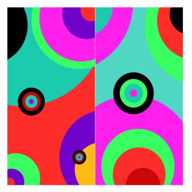 Kaynak için vektör renkli geometrik ve eğri arkaplan deseni