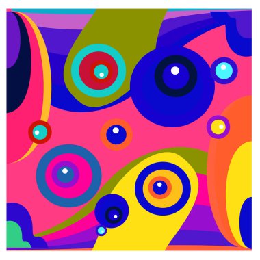 Kaynak için vektör renkli geometrik ve eğri arkaplan deseni