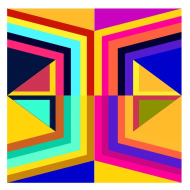 Kaynak için vektör renkli geometrik ve eğri arkaplan deseni