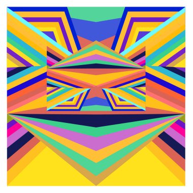 Kaynak için vektör renkli geometrik ve eğri arkaplan deseni