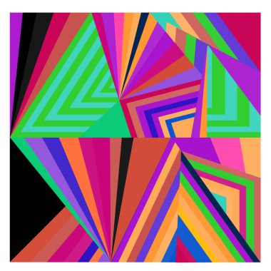 Kaynak için vektör renkli geometrik ve eğri arkaplan deseni