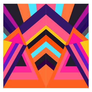 Kaynak için vektör renkli geometrik ve eğri arkaplan deseni