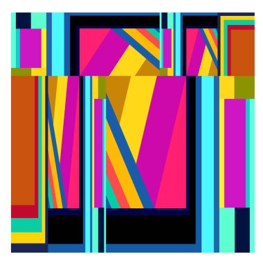 Kaynak için vektör renkli geometrik ve eğri arkaplan deseni