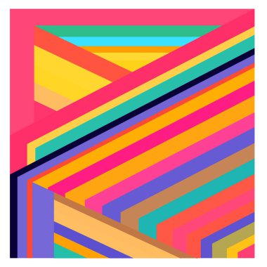 Kaynak için vektör renkli geometrik ve eğri arkaplan deseni