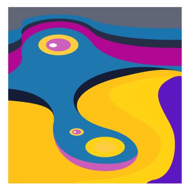 Kaynak için vektör renkli geometrik ve eğri arkaplan deseni