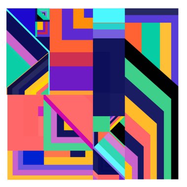 Kaynak için vektör renkli geometrik ve eğri arkaplan deseni