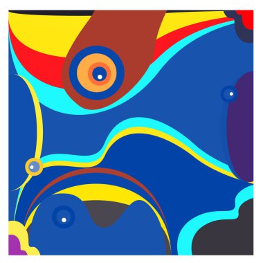 Kaynak için vektör renkli geometrik ve eğri arkaplan deseni