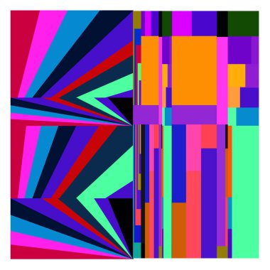 Kaynak için vektör renkli geometrik ve eğri arkaplan deseni