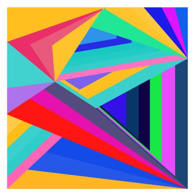 Kaynak için vektör renkli geometrik ve eğri arkaplan deseni