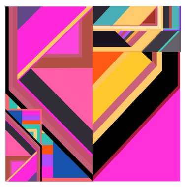 Kaynak için vektör renkli geometrik ve eğri arkaplan deseni