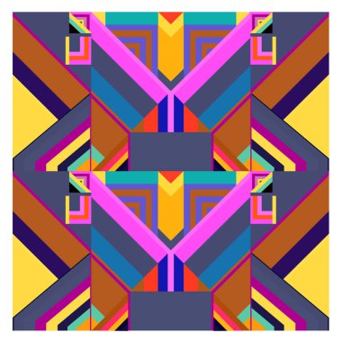 Kaynak için vektör renkli geometrik ve eğri arkaplan deseni