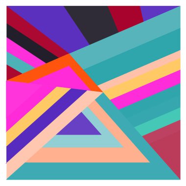 Kaynak için vektör renkli geometrik ve eğri arkaplan deseni