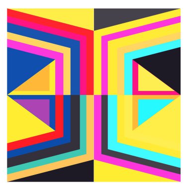 Kaynak için vektör renkli geometrik ve eğri arkaplan deseni