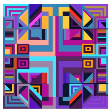 Kaynak için vektör renkli geometrik ve eğri arkaplan deseni