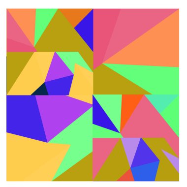 Kaynak için vektör renkli geometrik ve eğri arkaplan deseni