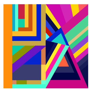 Kaynak için vektör renkli geometrik ve eğri arkaplan deseni