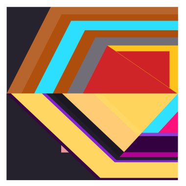 Kaynak için vektör renkli geometrik ve eğri arkaplan deseni