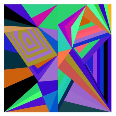 Kaynak için vektör renkli geometrik ve eğri arkaplan deseni