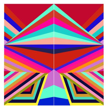 Kaynak için vektör renkli geometrik ve eğri arkaplan deseni