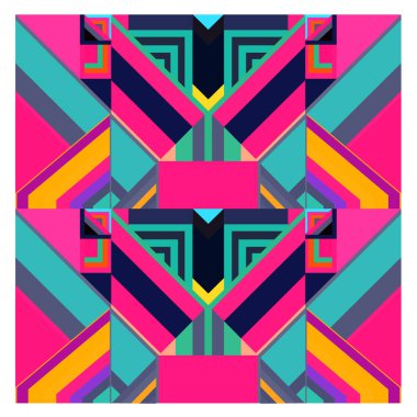 Kaynak için vektör renkli geometrik ve eğri arkaplan deseni