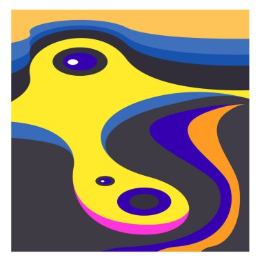 Kaynak için vektör renkli geometrik ve eğri arkaplan deseni