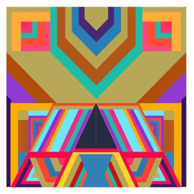 Kaynak için vektör renkli geometrik ve eğri arkaplan deseni