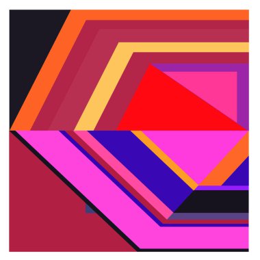 Kaynak için vektör renkli geometrik ve eğri arkaplan deseni