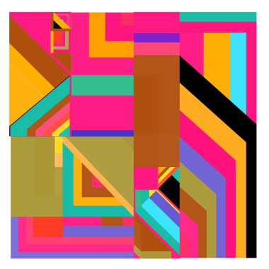 Kaynak için vektör renkli geometrik ve eğri arkaplan deseni