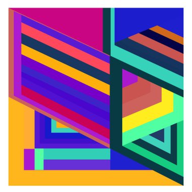 Kaynak için vektör renkli geometrik ve eğri arkaplan deseni