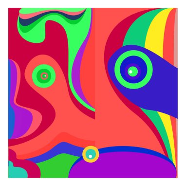 Kaynak için vektör renkli geometrik ve eğri arkaplan deseni