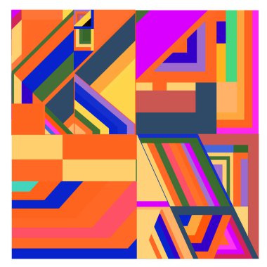 Kaynak için vektör renkli geometrik ve eğri arkaplan deseni